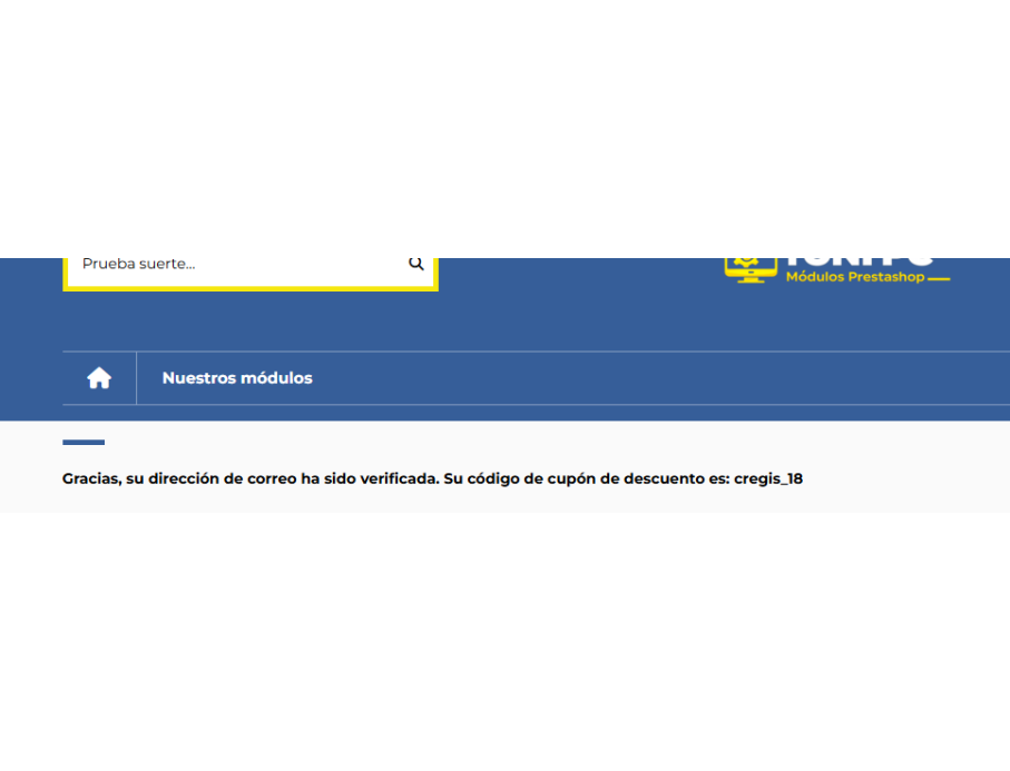 después de validar el email con el link enviado