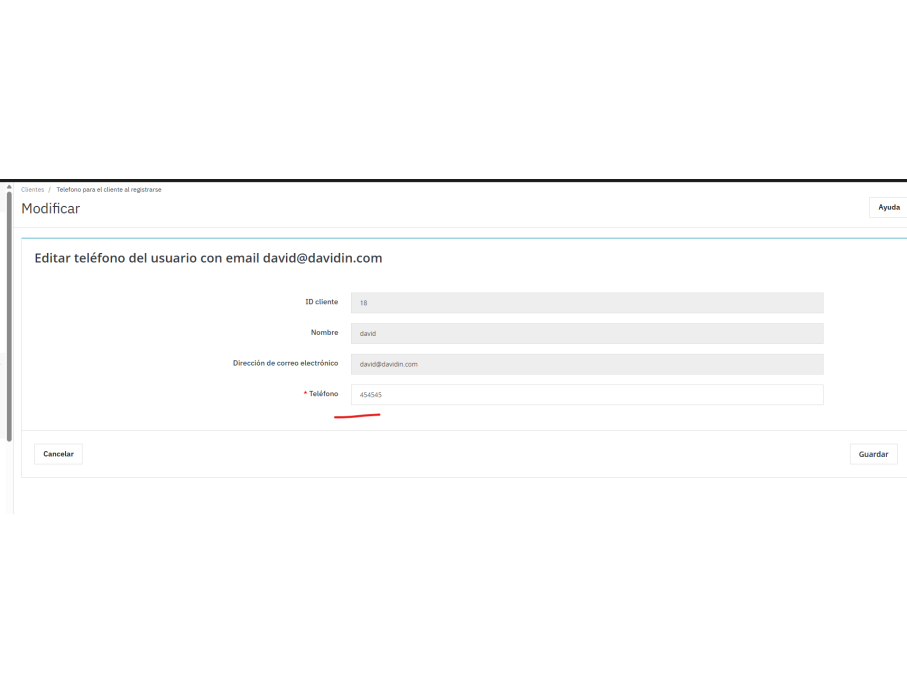 editar telefono en adminController