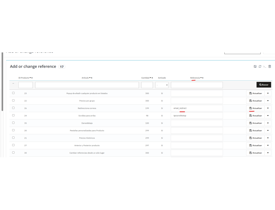 adminController: nombres, opciones y ref + actualizar2