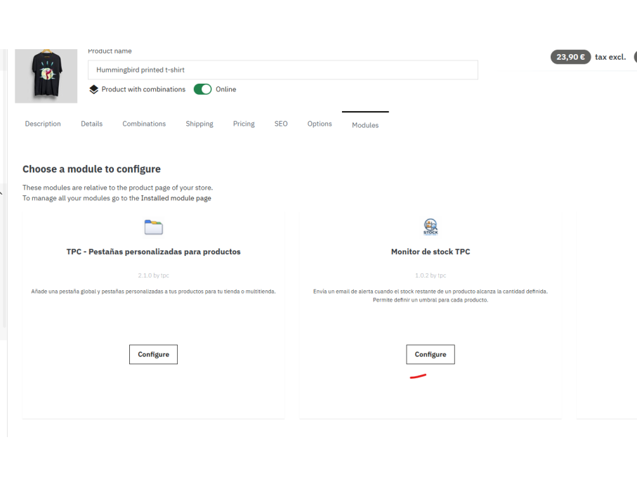 hook por defecto presta8, adminProducts