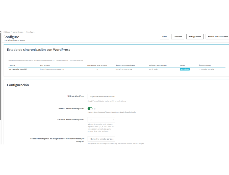 Opciones config1
