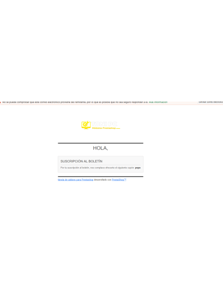 email con el cupón si añades el cupón