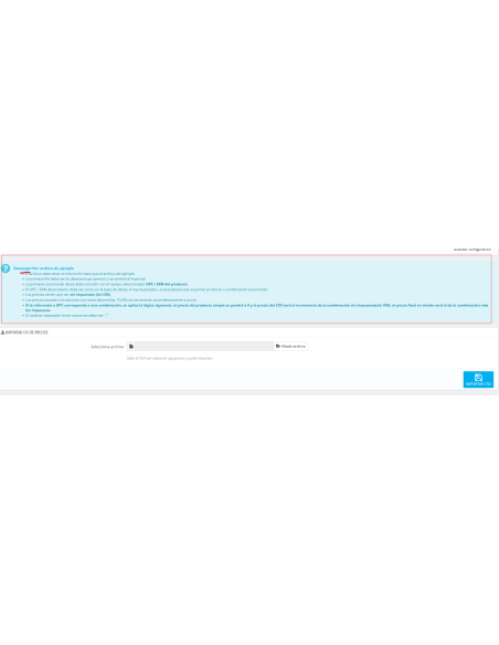antes de importar, tienes un csv de ejemplo, lee recomendaciones