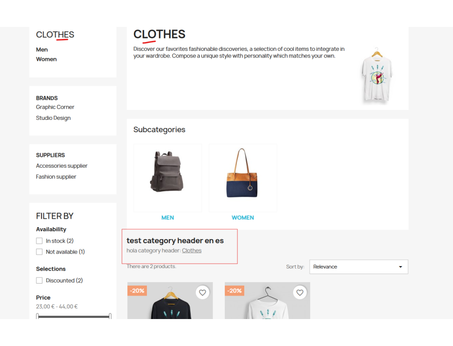 Visualización en categoría también con su nombre(otro custom html)