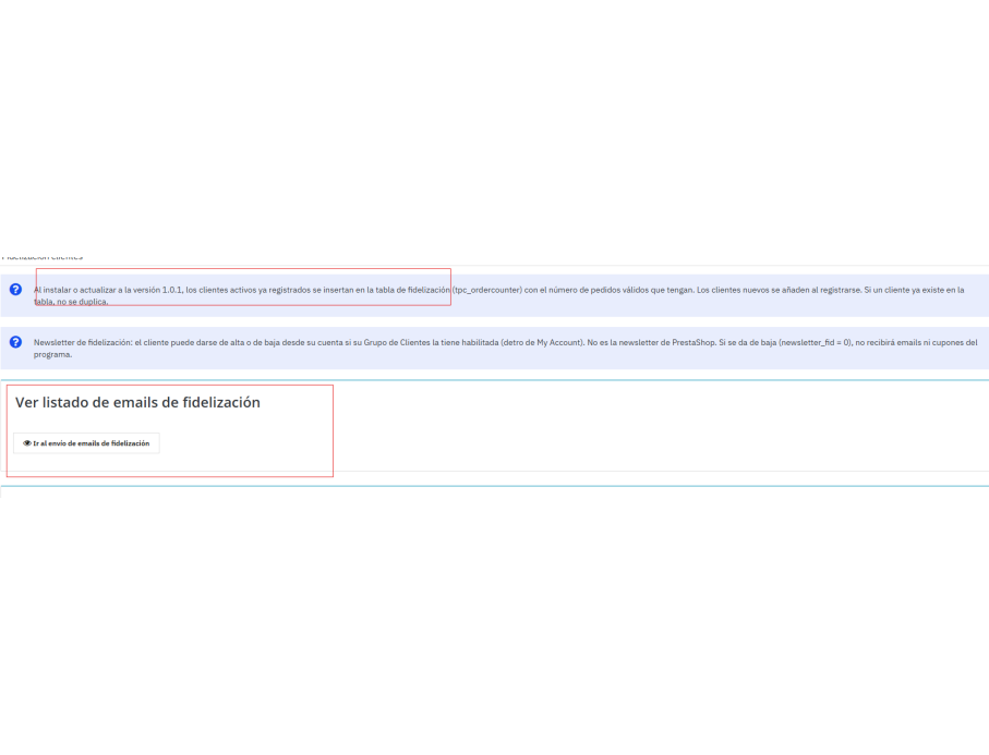 fideliza clientes adminLink y aviso importante