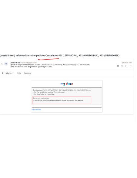 1 de los emails enviados