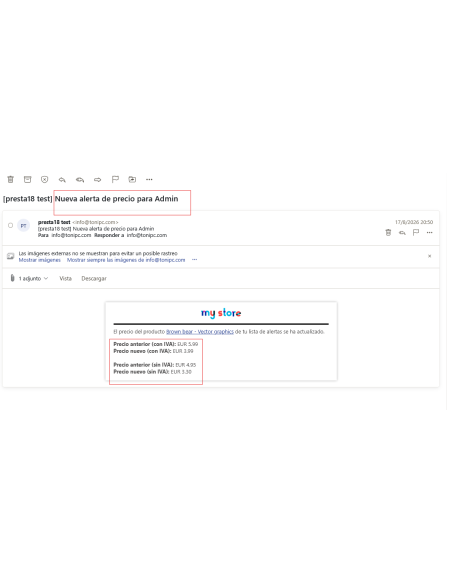 email enviado al Admin, el del cliente es el mismo (cambia el asunto)