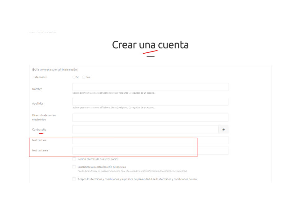 front con esta opción activada