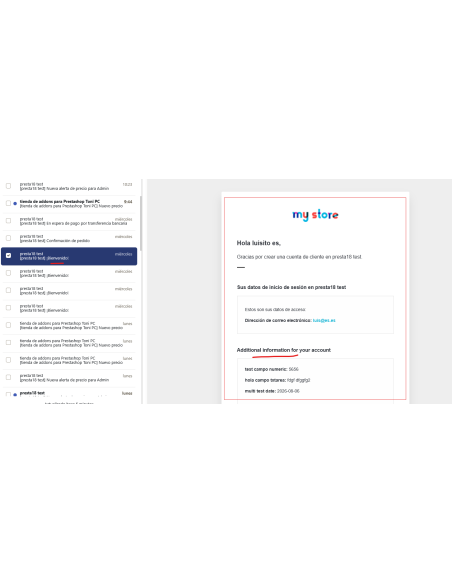 con opción activa de recibir campos en email registro, ejemplo de ese email