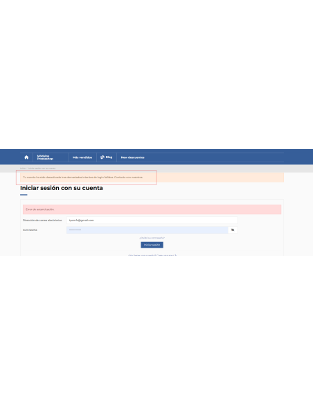 Al quinto del día, bloqueo de cuenta