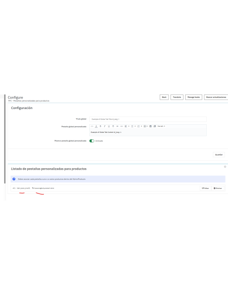 una vez asignado, el config. te dice que producto o productos lo tiene
