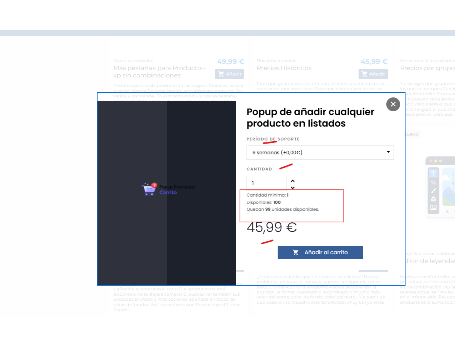 addtocart funcionalidades