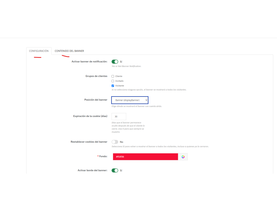 opciones configuración pestaña1